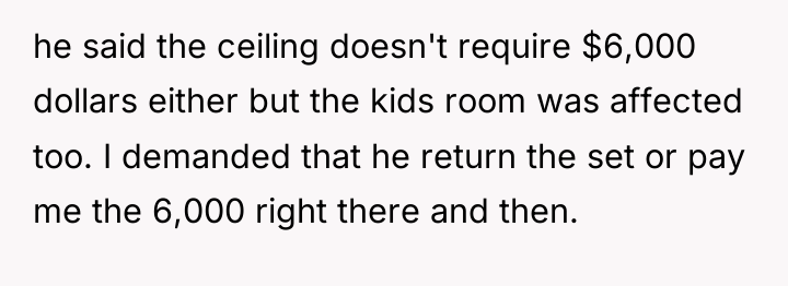 he said the ceiling doesn't require $6,000 dollars either but...