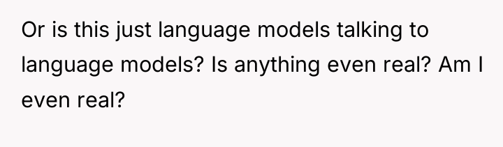 Or is this just language models talking to language models?...