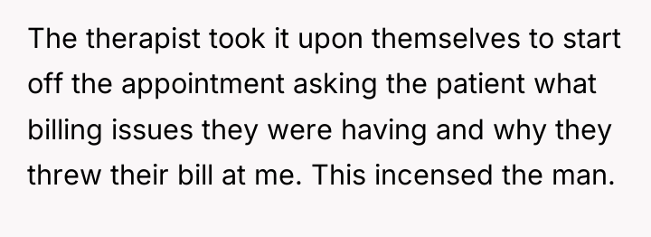 The therapist took it upon themselves to start off the...
