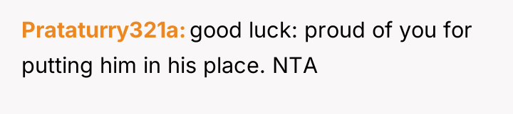 Prataturry321a good luck: proud of you for putting him in...
