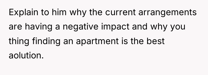 Explain to him why the current arrangements are having a...