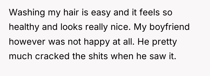 Washing my hair is easy and it feels so healthy...