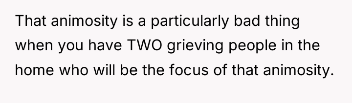 That animosity is a particularly bad thing when you have...
