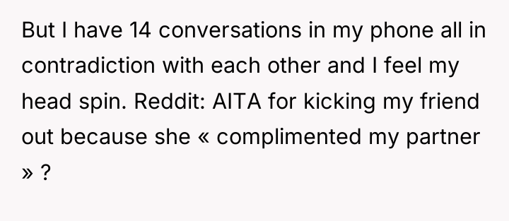 But I have 14 conversations in my phone all in...