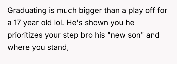 Graduating is much bigger than a play off for a...