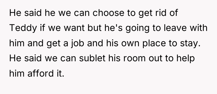 He said he we can choose to get rid of...