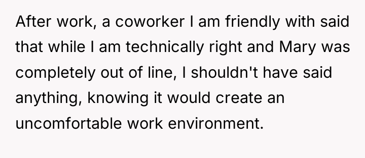 After work, a coworker I am friendly with said that...