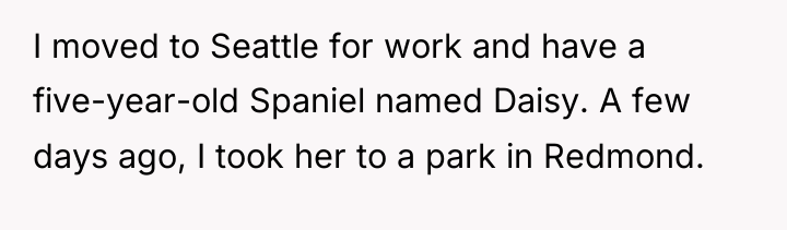 I moved to Seattle for work and have a five-year-old...