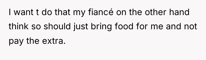 I want t do that my fiancé on the other...