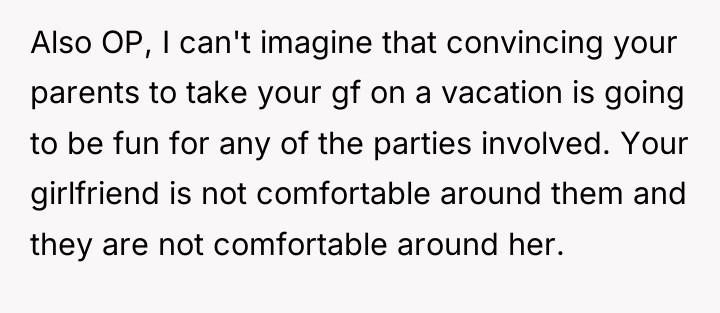 Also OP, I can't imagine that convincing your parents to...