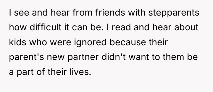 I see and hear from friends with stepparents how difficult...