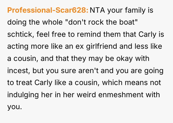 Professional-Scar628 NTA your family is doing the whole "don't rock...