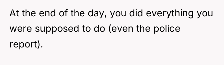At the end of the day, you did everything you...