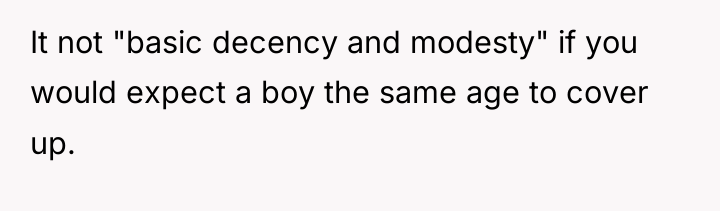 It not "basic decency and modesty" if you would expect...