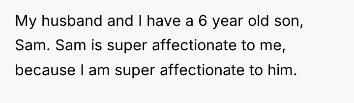 My husband and I have a 6 year old son,...
