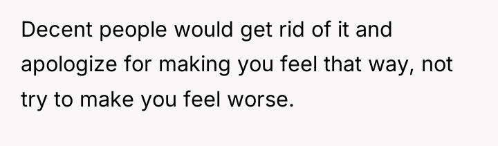 Decent people would get rid of it and apologize for...