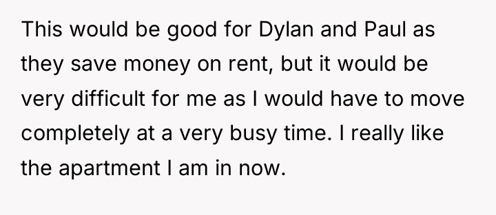 This would be good for Dylan and Paul as they...