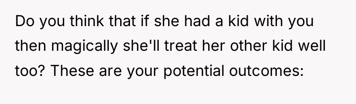 Do you think that if she had a kid with...