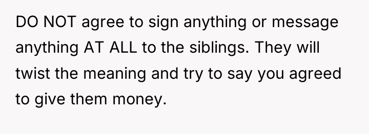 DO NOT agree to sign anything or message anything AT...