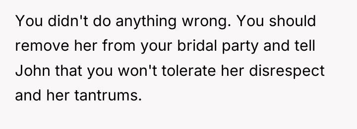 You didn't do anything wrong. You should remove her from...