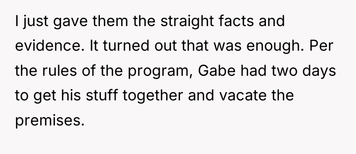 I just gave them the straight facts and evidence. It...