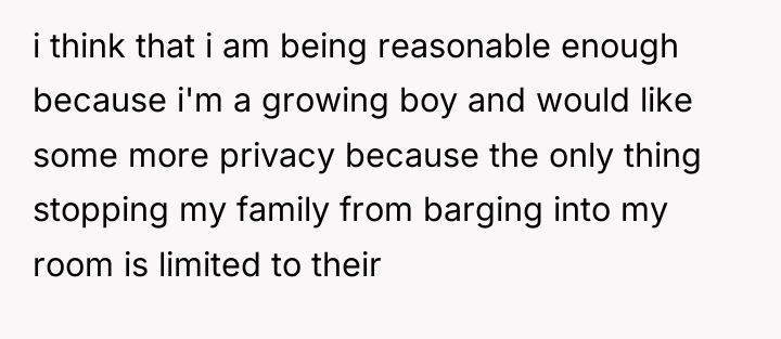 i think that i am being reasonable enough because i'm...