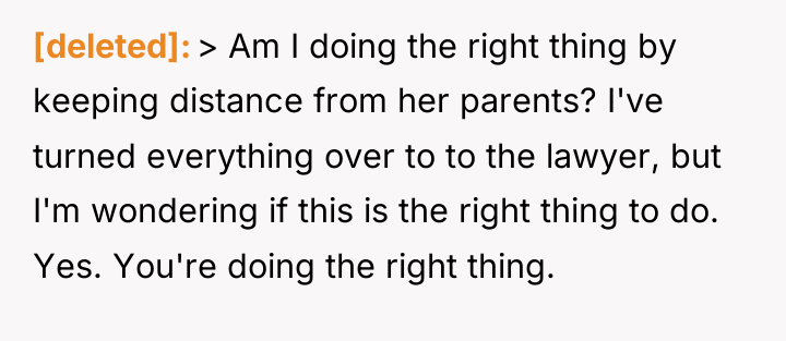[deleted] > Am I doing the right thing by keeping...