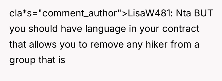 cla*s="comment_author">LisaW481: Nta BUT you should have language in your contract...
