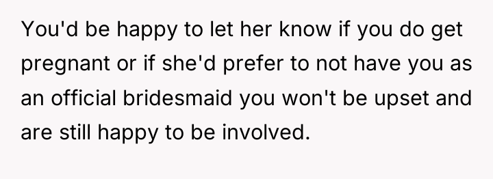 You'd be happy to let her know if you do...