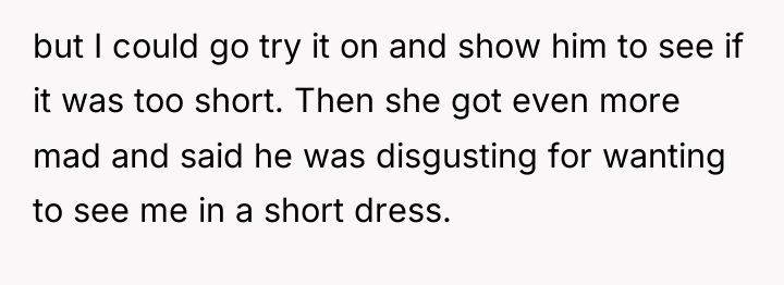 but I could go try it on and show him...