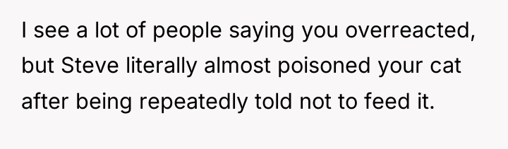 I see a lot of people saying you overreacted, but...