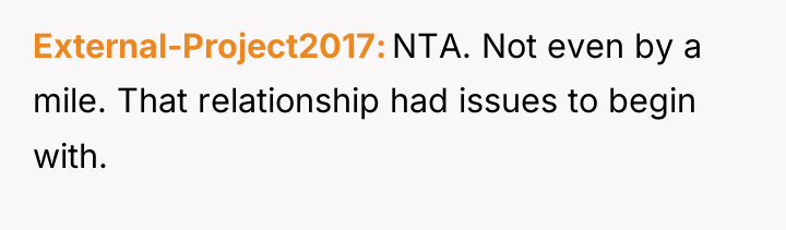 External-Project2017 NTA. Not even by a mile. That relationship had...