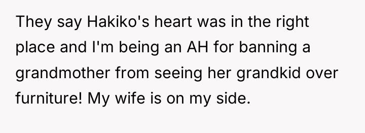 They say Hakiko's heart was in the right place and...