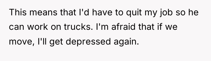 This means that I'd have to quit my job so...