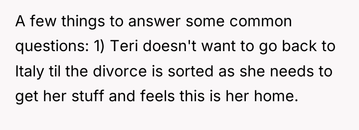 A few things to answer some common questions: 1) Teri...