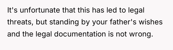 It's unfortunate that this has led to legal threats, but...