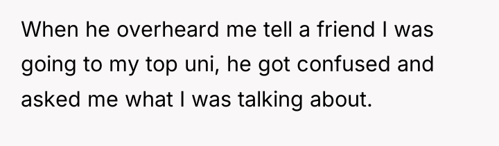 When he overheard me tell a friend I was going...