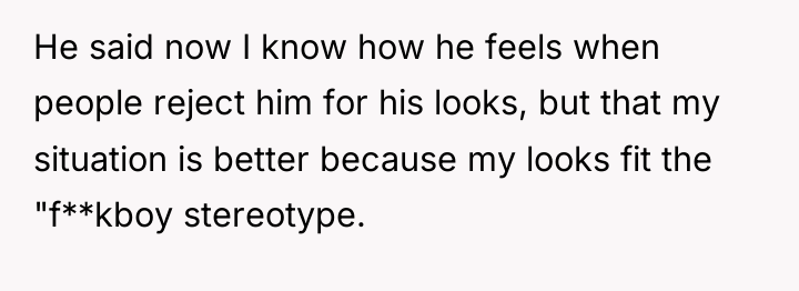 He said now I know how he feels when people...