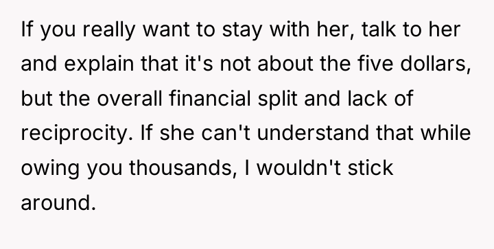 If you really want to stay with her, talk to...