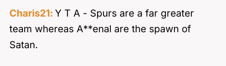 Charis21 Y T A - Spurs are a far greater...