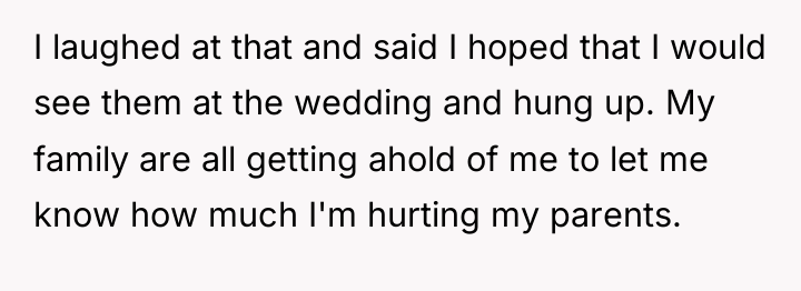 I laughed at that and said I hoped that I...