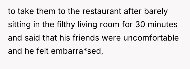 to take them to the restaurant after barely sitting in...