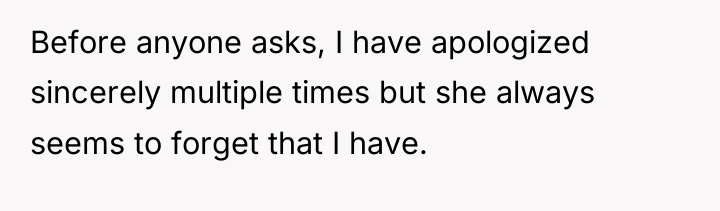 Before anyone asks, I have apologized sincerely multiple times but...