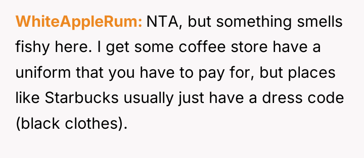 WhiteAppleRum NTA, but something smells fishy here. I get some...