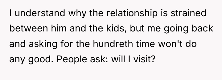 I understand why the relationship is strained between him and...