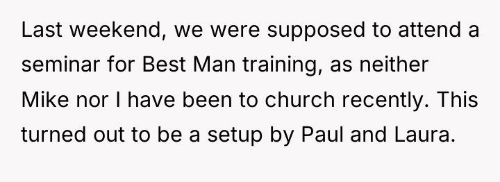 Last weekend, we were supposed to attend a seminar for...