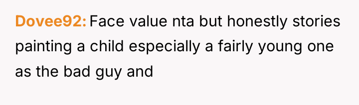 Dovee92 Face value nta but honestly stories painting a child...