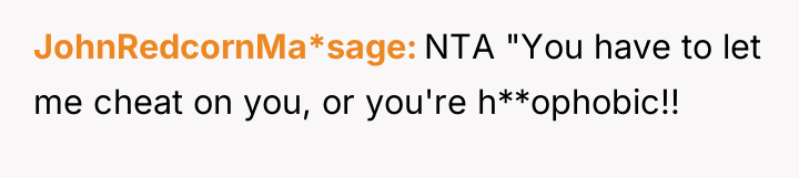 JohnRedcornMa*sage NTA "You have to let me cheat on you,...