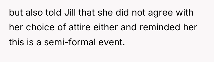 but also told Jill that she did not agree with...
