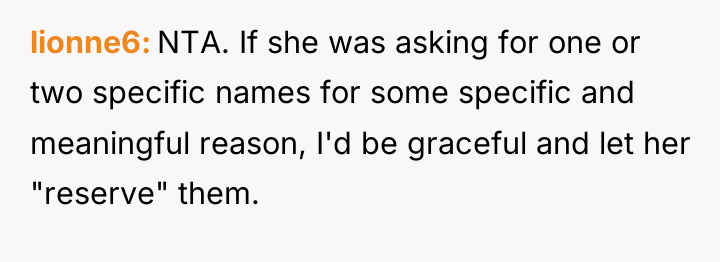 lionne6 NTA. If she was asking for one or two...